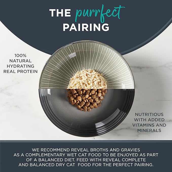 Reveal - Grain Free | Wet Canned Cat Food | 2.47oz - 24 Pack - Premium Nutrition, 100% Natural, No Additives, and Limited Ingredients (Tuna with Salmon in Gravy)